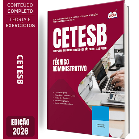 Apostila CETESB SP 2026 - Técnico Administrativo