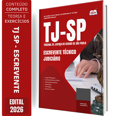 Apostila TJ SP 2026 - Escrevente Técnico Judiciário