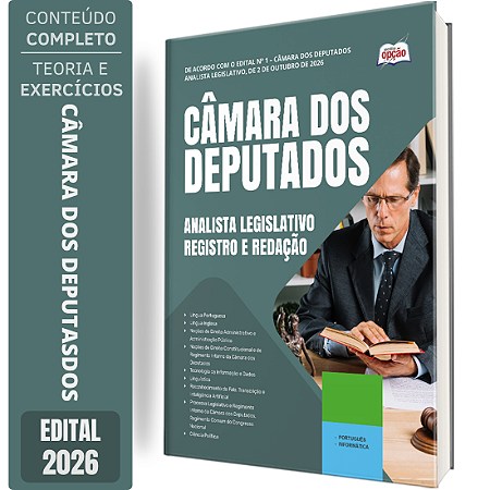 Apostila Câmara dos Deputados 2026 - Analista Legislativo - Especialidade: Registro e Redação