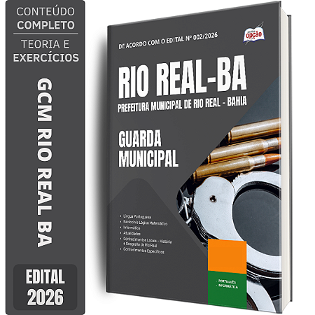 Apostila Prefeitura de Rio Real BA 2026 GCM - Guarda Municipal