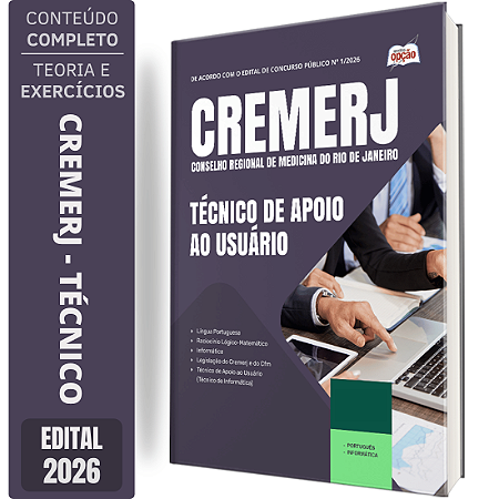 Apostila CREMERJ 2026 - Técnico de Apoio ao Usuário (Técnico de Informática)