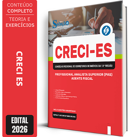 Apostila CRECI ES 2026 Profissional Analista Superior - Agente Fiscal