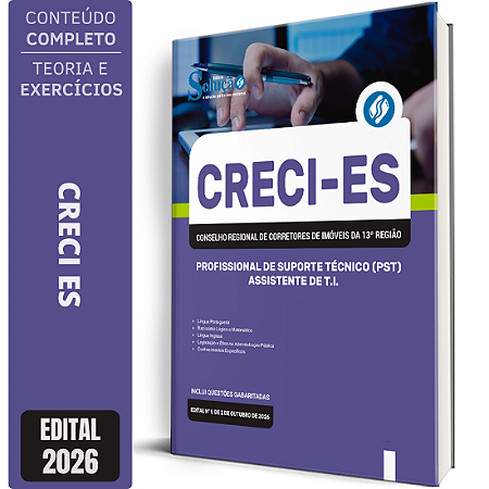 Apostila CRECI ES 2026 Profissional de Suporte Técnico - Assistente de T.I.