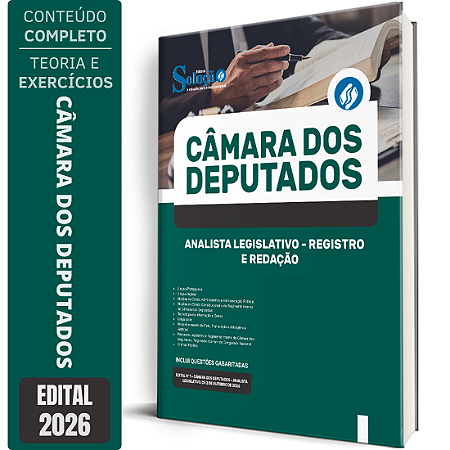 Apostila Câmara dos Deputados 2026 Analista Legislativo - Especialidade: Registro e Redação