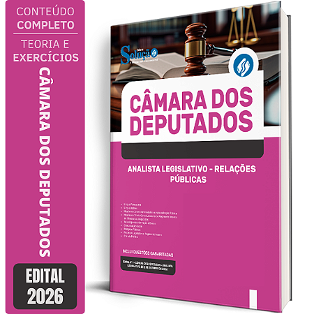 Apostila Câmara dos Deputados 2026 Analista Legislativo - Relações Públicas