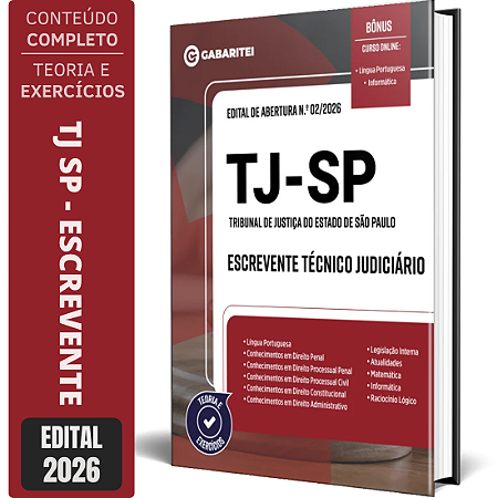 Apostila TJ SP 2026 - Escrevente Técnico Judiciário