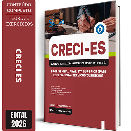 Apostila CRECI ES 2026 - Profissional Analista Superior - (Serviços Jurídicos)