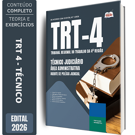 Apostila TRT4 2026 - Técnico Judiciário - Agente de Polícia Judicial