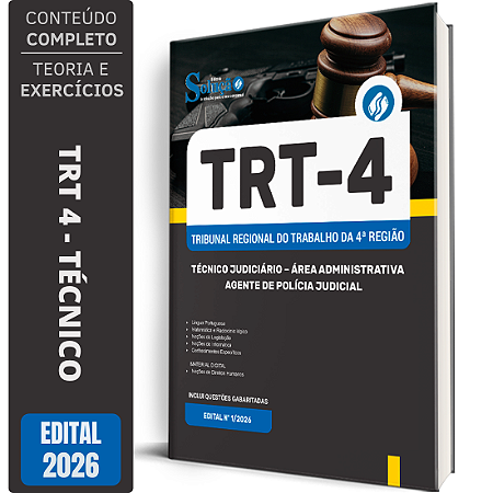 Apostila TRT4 2026 - Técnico Judiciário - Agente de Polícia Judicial