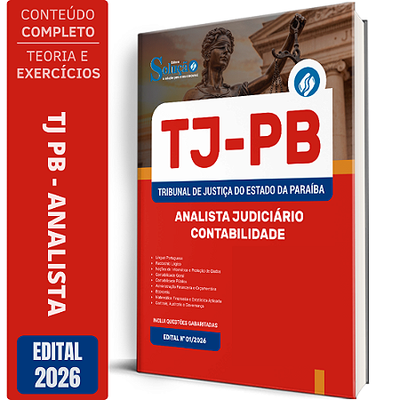Apostila TJ PB 2026 Analista Judiciário - Contabilidade