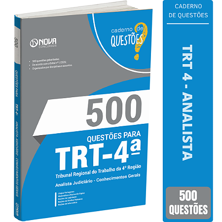 Livro 500 Questões TRT4 Analista Judiciário - Conhecimentos Gerais