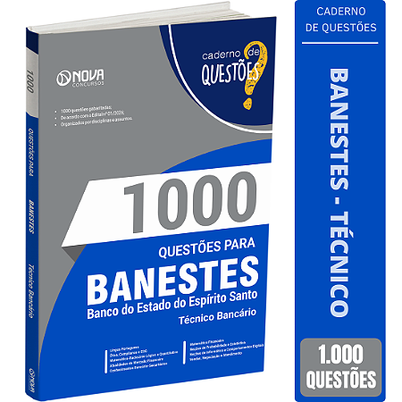 Livro 1000 Questões Gabaritadas para Banestes - Técnico Bancário