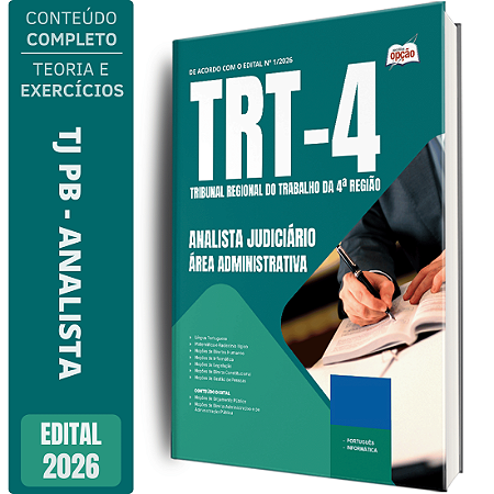 Apostila TRT4 2026 Analista Judiciário - Área Administrativa
