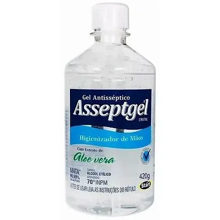 Alcool Gel Asseptgel Cristal Start 420 Gr