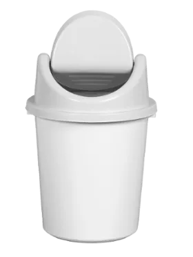 Cesto Fechado Branco C/Tampa Basculante 53L