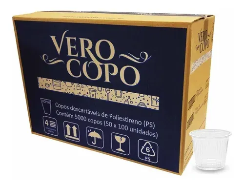 Copo 50 Ml Verocopo Ps Transparente