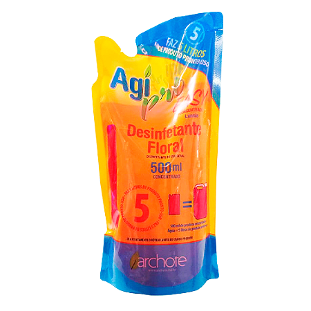 Desinfetante Agipro Lunnis Sache Floral 500 Ml