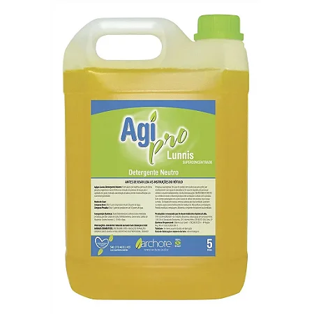 Detergente Agipro Lunnis Neutro 5 L Concentrado