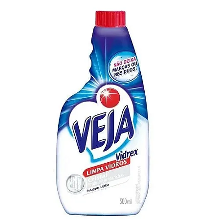 Limpa Vidros Veja Vidrex Cristal 500Ml Refil