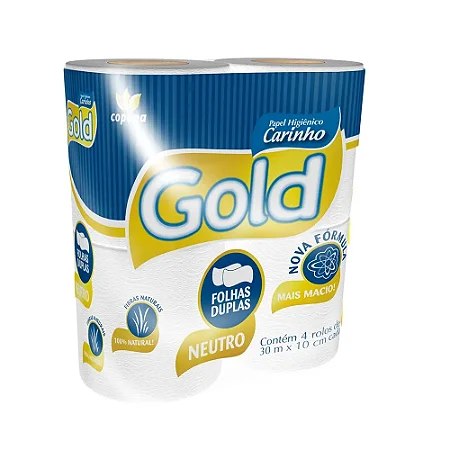 Papel Higiênico Carinho Gold Folha Dup 4 Und