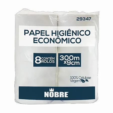 Papel Higienico Rolao Nobre 100% Celulose 300 Mts