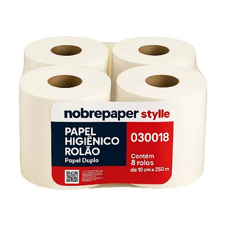 Papel Higiênico Rolão Nobre 250 Mt Folha Dupla