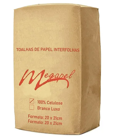 Papel Interfolha Megapel 20X21 100% Celulose (1000 Fls)