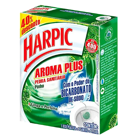 Pedra Sanitaria Harpic Aroma Plus Pinho 20 G.