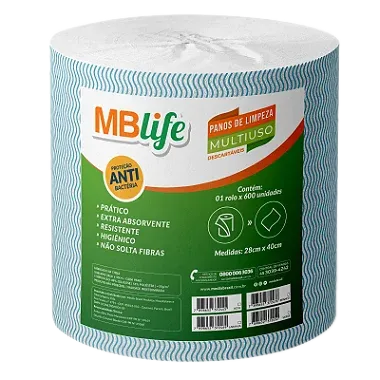 Pano Multi Uso Mb Life Azul 28 X 40