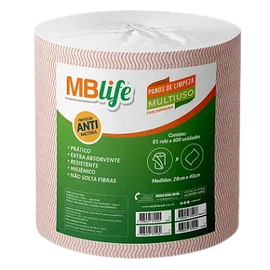 Pano Multi Uso Mb Life Laranja 28 X 40