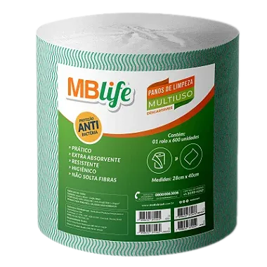 Pano Multi Uso Mb Life Verde 28 X 40