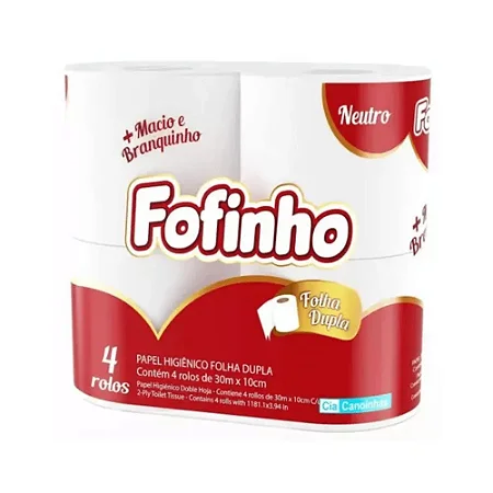 Papel Higiênico Fofinho Folha Dupla (4 Und)