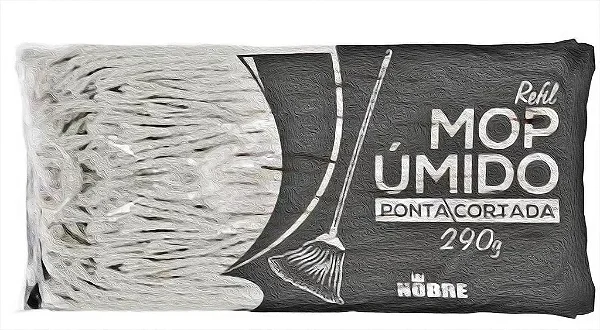 Refil Mop Úmido Algodao Ponta Cortada Nobre 290g