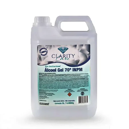 Álcool Gel Antisséptico 70% INPM Bactericida Clarity
