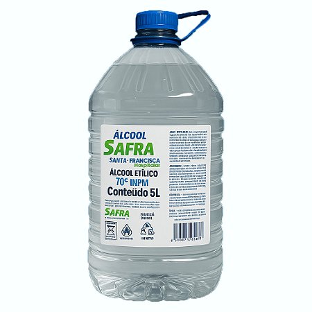 Alcool Liquido 70º Safra 5l