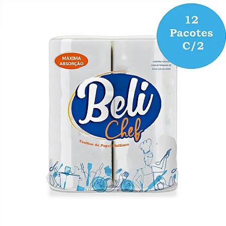Papel toalha cozinha Belli Chef FD C/ 12