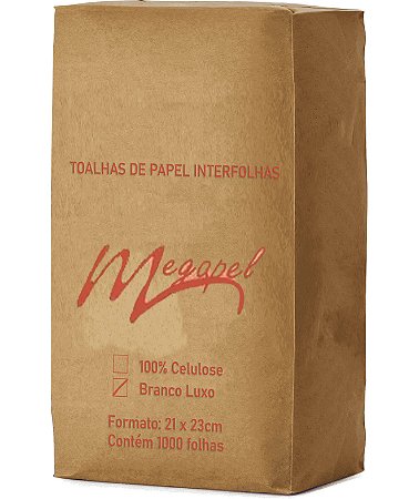 Papel Interfolha Megapel 21X23 Branco 1000fls