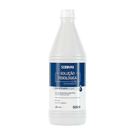 Sorimax, Soro Fisiológico 0,9% com Gotejador de 500ml da Farmax - Unidade