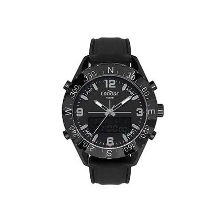 Relógio Condor Preto Masculino Cobj3689aa/k2p + Fone