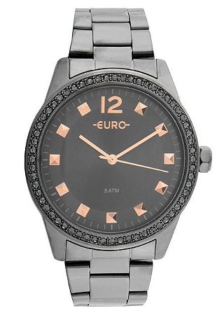 Relógio Euro Feminino Construções Grafite Eu2035yrn/4c