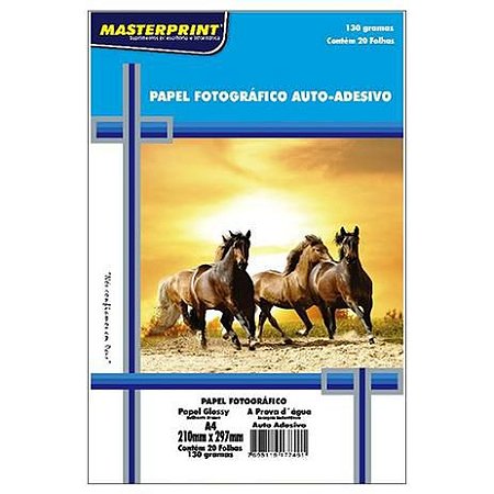 Papel Fotografico Adesivo A4 C/20f Master