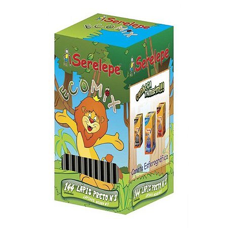 LAPIS PRETO SERELEPE C/144 MADEIRA REDONDO