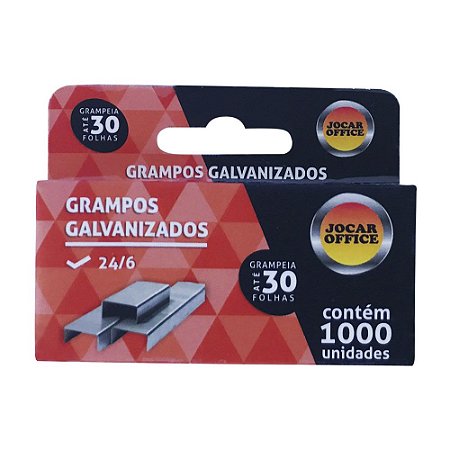 GRAMPO 24/6 GALVANIZADO C/1000 UNDS JOCAR 93086
