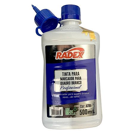 TINTA PARA MARCADOR QUADRO BRANCO RADEX AZUL 500ML REF.235