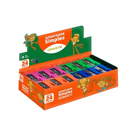 APONTADOR SIMPLES RETANGULAR CX C/24 UND LEO E LEO 4529