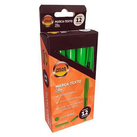 CANETA MARCA TEXTO VERDE JOCAR SLIM 96092