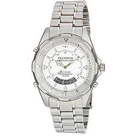 RELOGIO TECHNOS MASC T20557S/3B SKYDIVER BRANCO