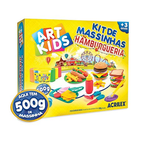 KIR MASSINHA HAMBURGUERIA 500G ART KIDS ACRILEX
