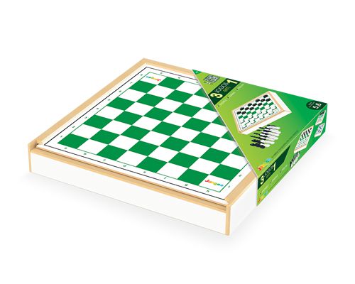 JOGOS 3 EM 1 XAREX DAMA TRILHA MDF JUNGLES REF.719