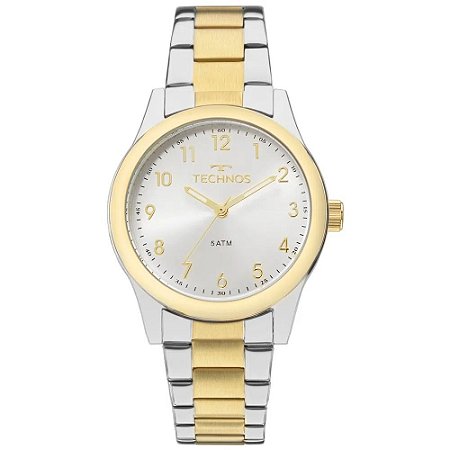 RELOGIO TECHNOS FEM PRATA E DOURADO REF:2035MKK/5K